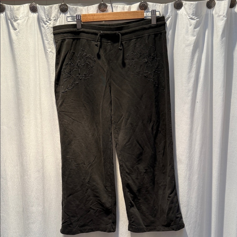 Designer  Embroidered sweat-type cropped Pants